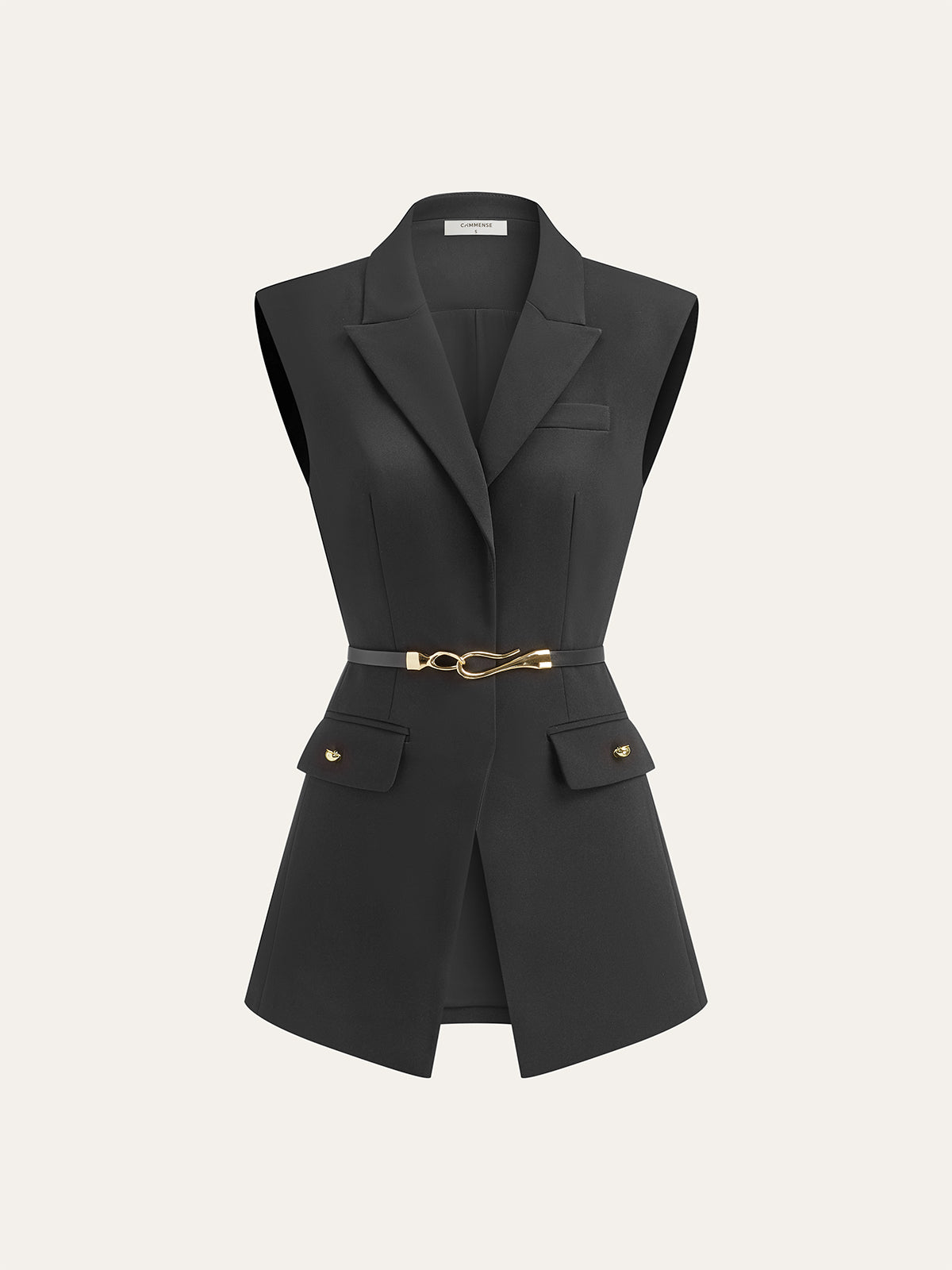 Belted Cap Sleeve Vest