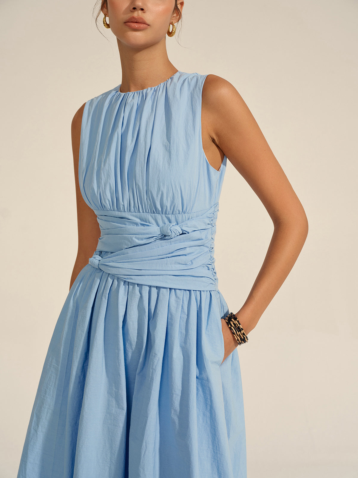Ruched Waist Maxi Dress
